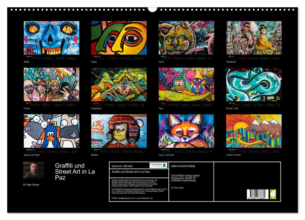 Graffiti und Street Art in La Paz (CALVENDO Wandkalender 2026)