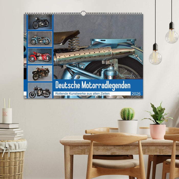 Deutsche Motorrad - Legenden - Rollende Kunstwerke aus alten Zeiten (CALVENDO Wandkalender 2026)