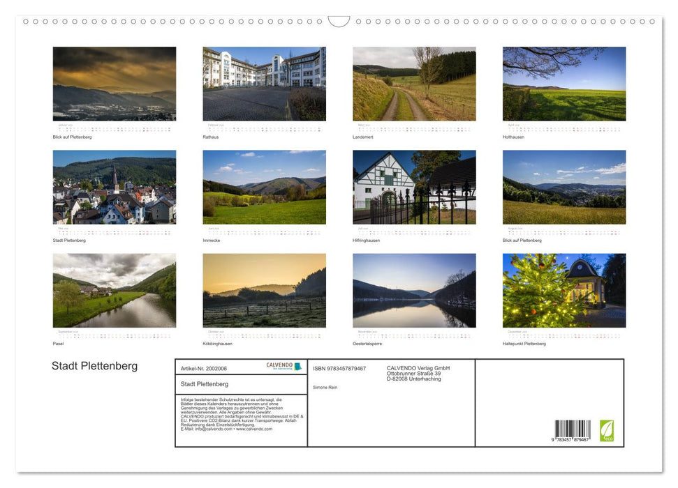 Stadt Plettenberg (CALVENDO Wandkalender 2026)