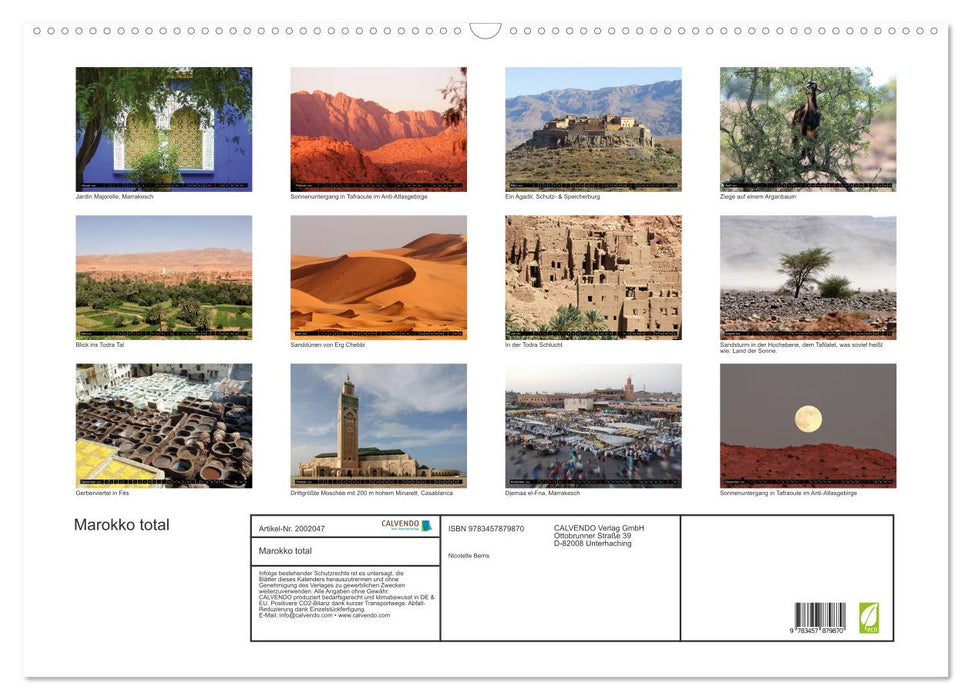 Marokko total (CALVENDO Wandkalender 2026)