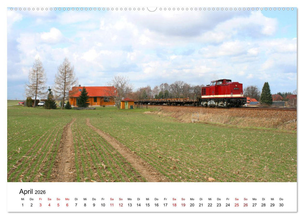 Unterwegs auf den Schienenwegen von Ostsachsen (CALVENDO Wandkalender 2026)
