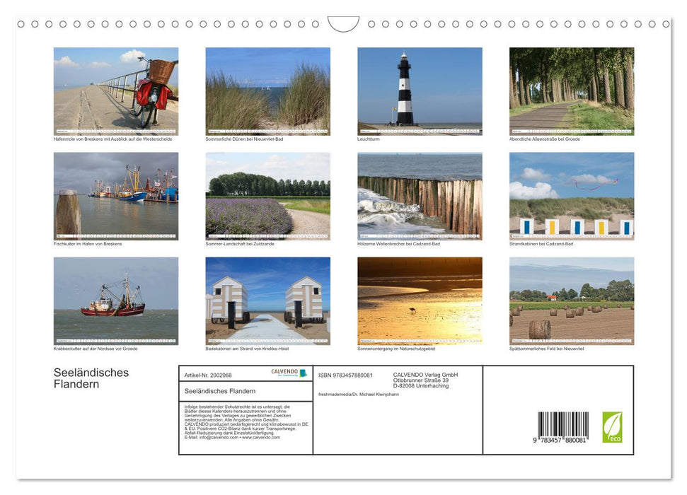 Seeländisches Flandern (CALVENDO Wandkalender 2026)