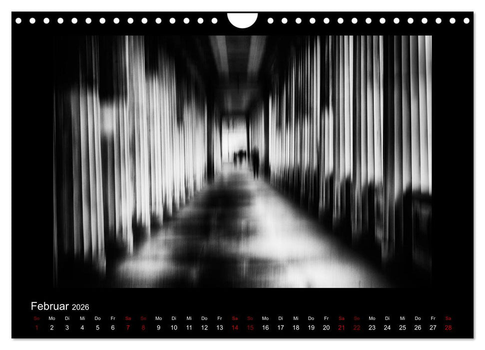 Strassenfotografie Berlin. schwarz/weiß - abstrakt - minimalistisch (CALVENDO Wandkalender 2026)