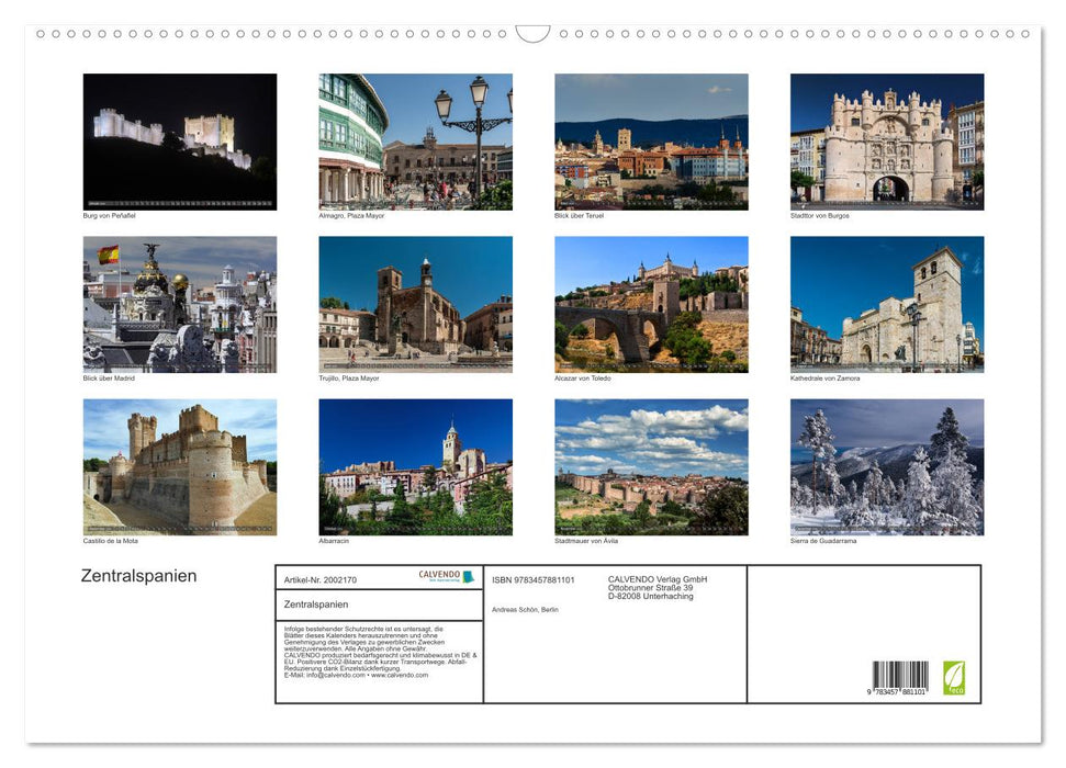 Zentralspanien (CALVENDO Wandkalender 2026)