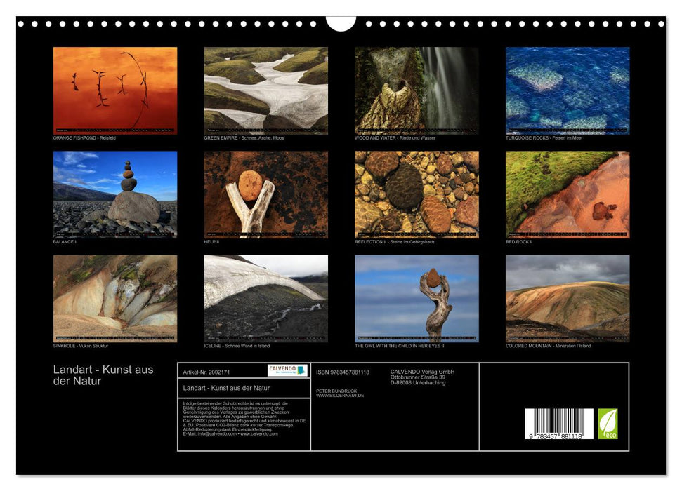 Landart - Kunst aus der Natur (CALVENDO Wandkalender 2026)