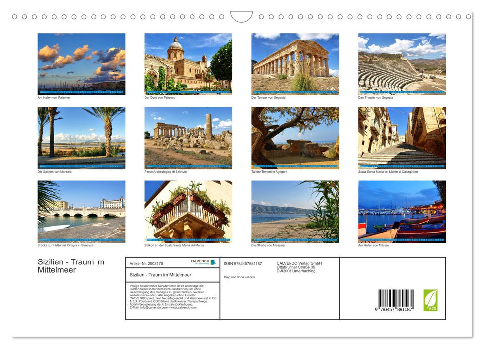 Sizilien - Traum im Mittelmeer (CALVENDO Wandkalender 2026)