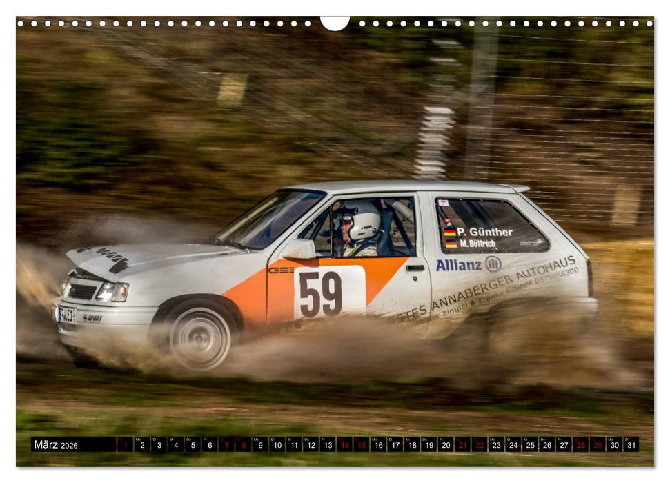 SCHNELL! AUTHENTISCH! MITTENDRIN! - RALLYE! (CALVENDO Wandkalender 2026)