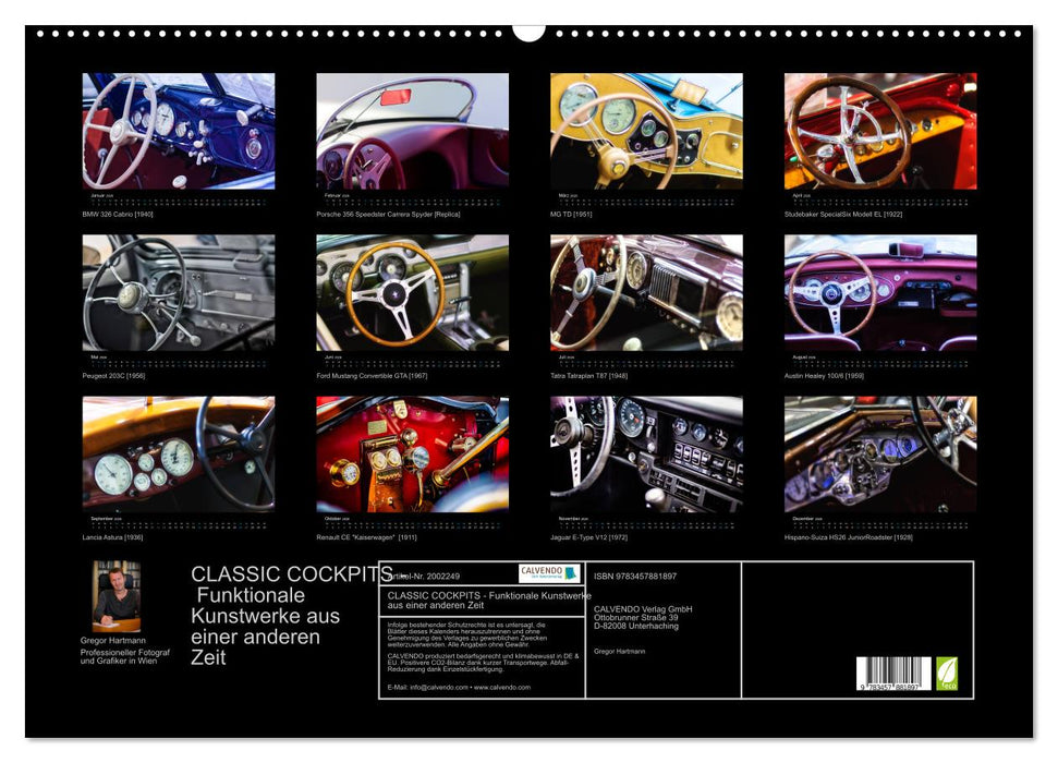 CLASSIC COCKPITS - Funktionale Kunstwerke aus einer anderen Zeit (CALVENDO Wandkalender 2026)