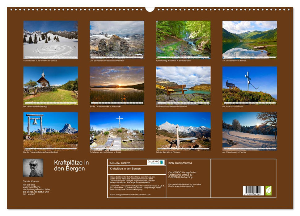 Kraftplätze in den Bergen (CALVENDO Wandkalender 2026)