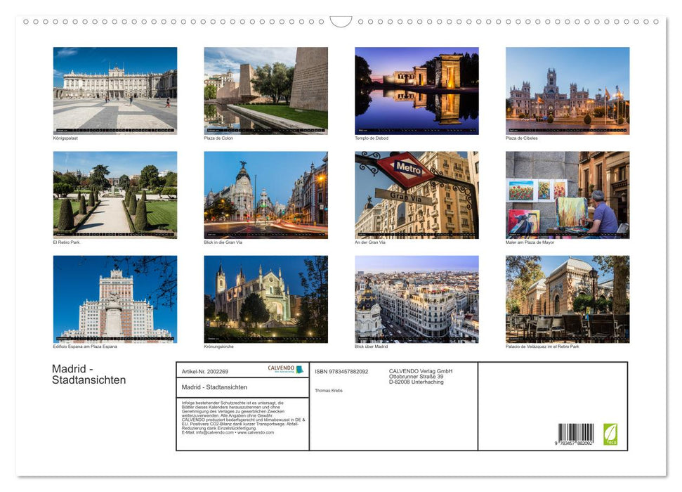 Madrid - Stadtansichten (CALVENDO Wandkalender 2026)