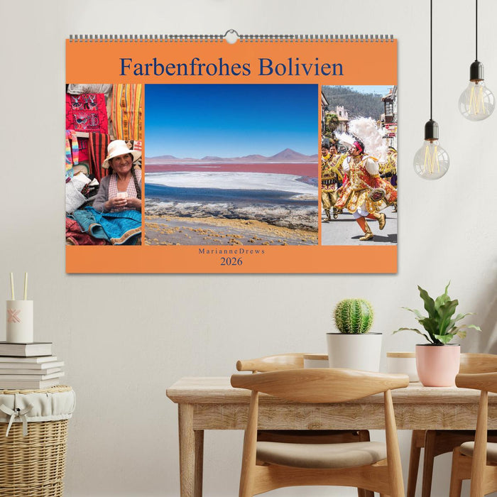 Farbenfrohes Bolivien (CALVENDO Wandkalender 2026)