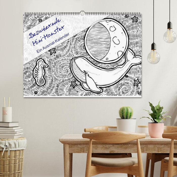 Bezaubernde Mini-Monster - Ein Ausmal-Kalender (CALVENDO Wandkalender 2026)