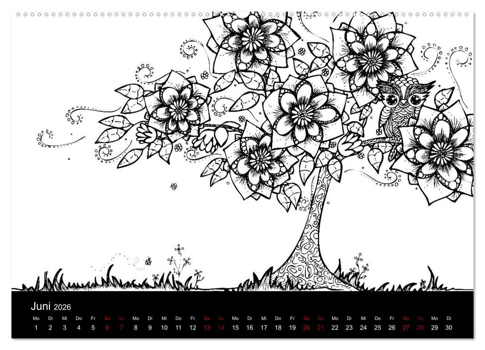 Bezaubernde Mini-Monster - Ein Ausmal-Kalender (CALVENDO Wandkalender 2026)