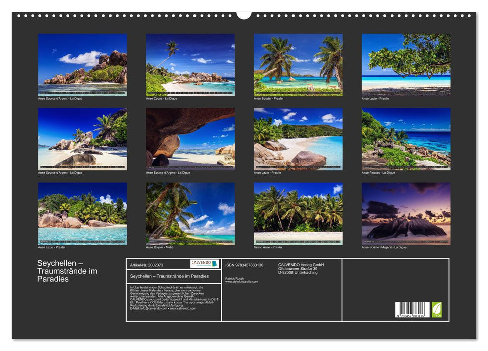 Seychellen – Traumstrände im Paradies (CALVENDO Wandkalender 2026)