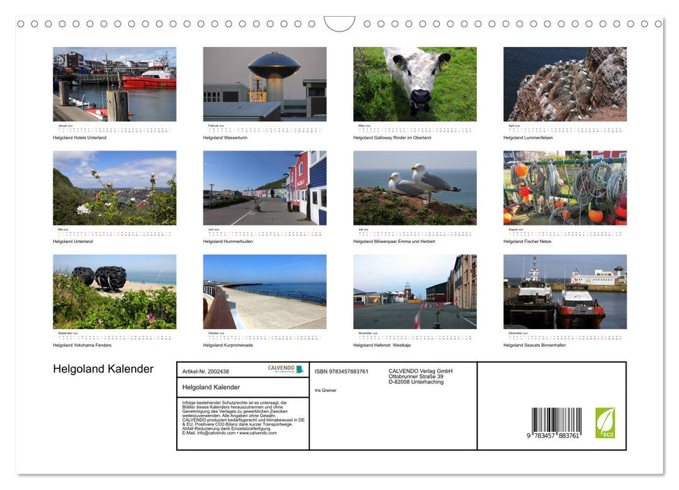 Helgoland Kalender (CALVENDO Wandkalender 2026)