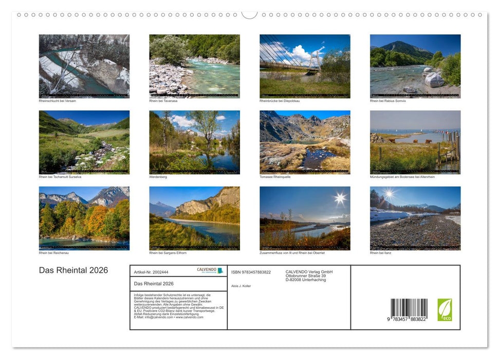 Das Rheintal 2026 (CALVENDO Wandkalender 2026)