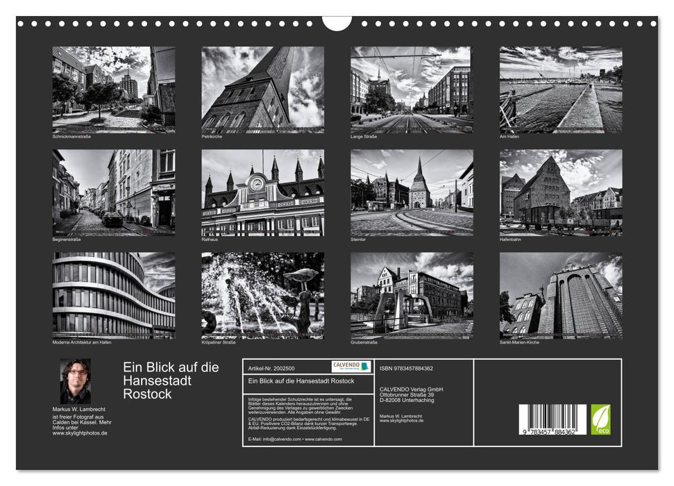 Ein Blick auf die Hansestadt Rostock (CALVENDO Wandkalender 2026)