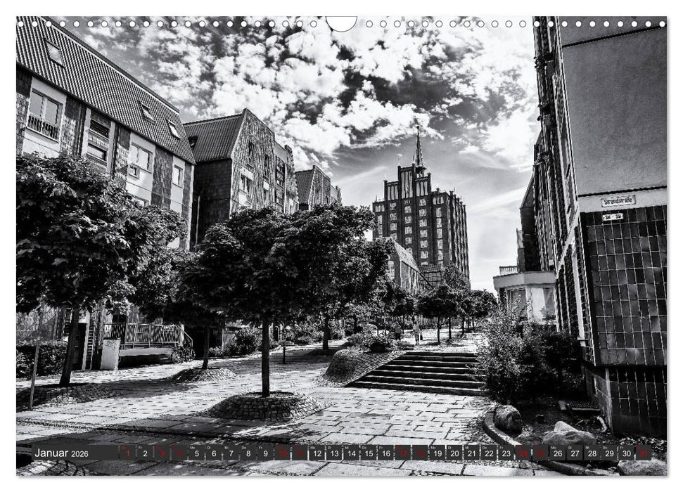 Ein Blick auf die Hansestadt Rostock (CALVENDO Wandkalender 2026)