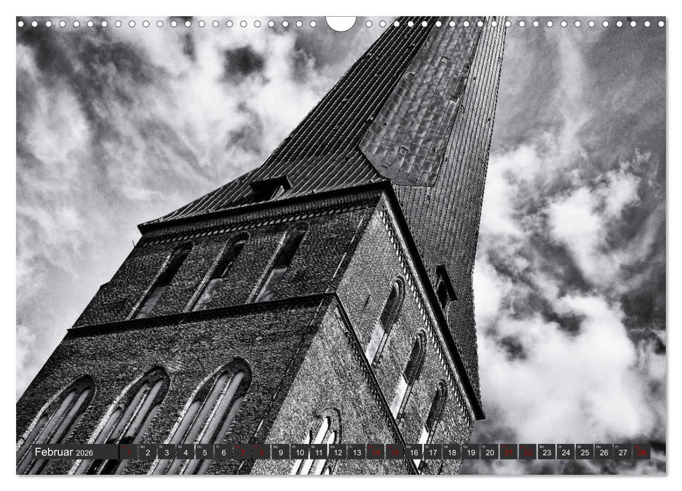 Ein Blick auf die Hansestadt Rostock (CALVENDO Wandkalender 2026)