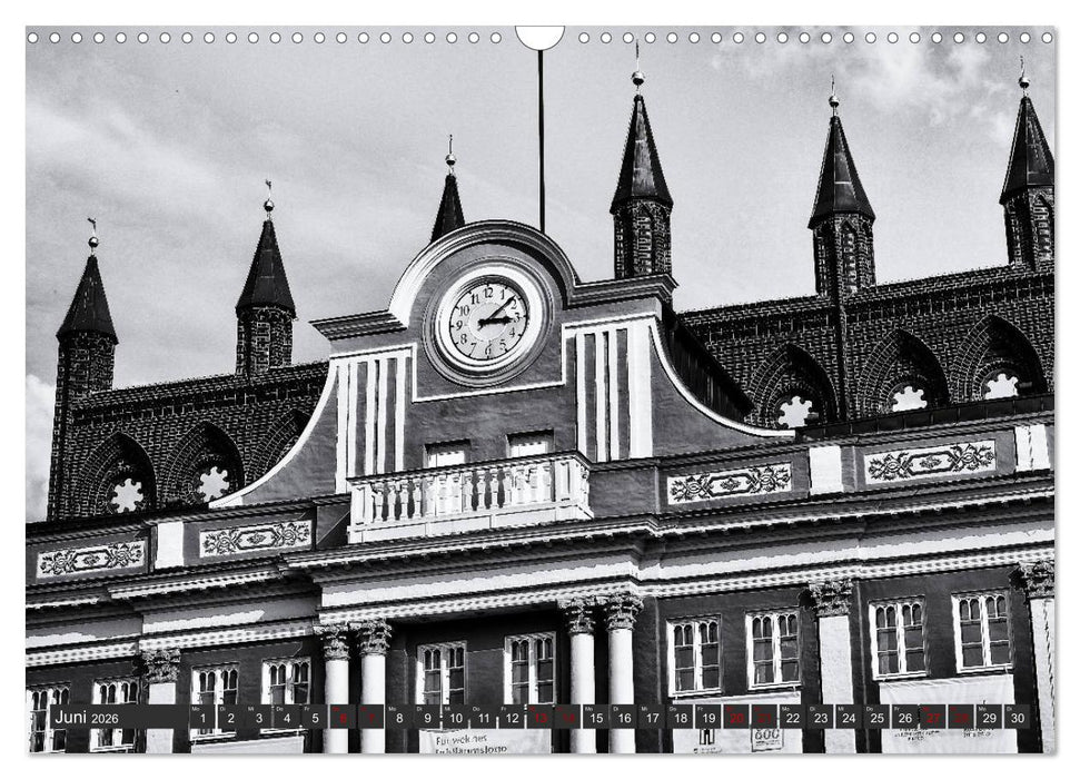 Ein Blick auf die Hansestadt Rostock (CALVENDO Wandkalender 2026)