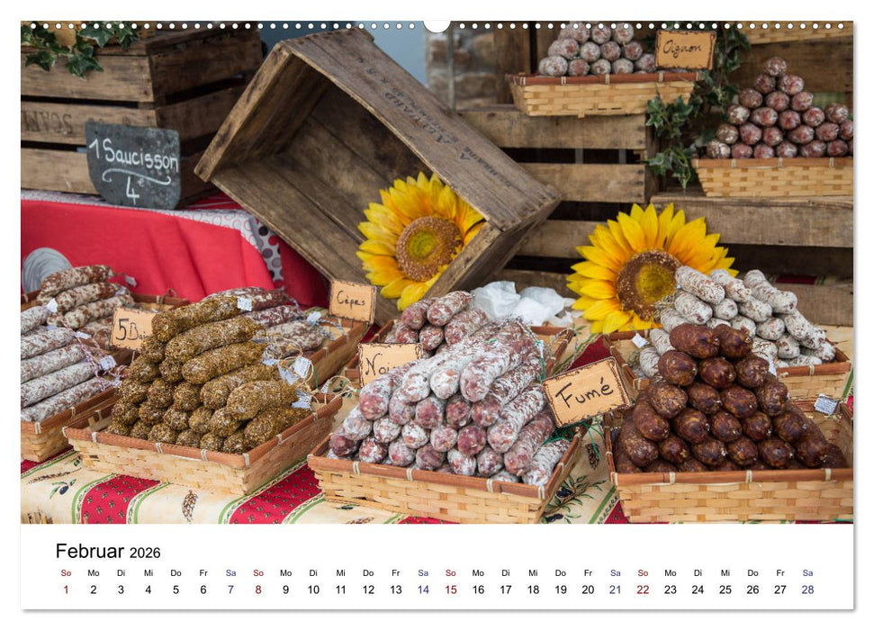Marché hebdomadaire - Ein Rundgang über einen französischen Wochenmarkt (CALVENDO Wandkalender 2026)