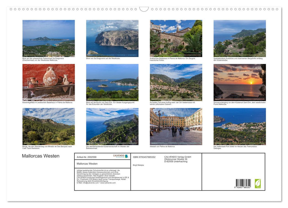Mallorcas Westen (CALVENDO Wandkalender 2026)