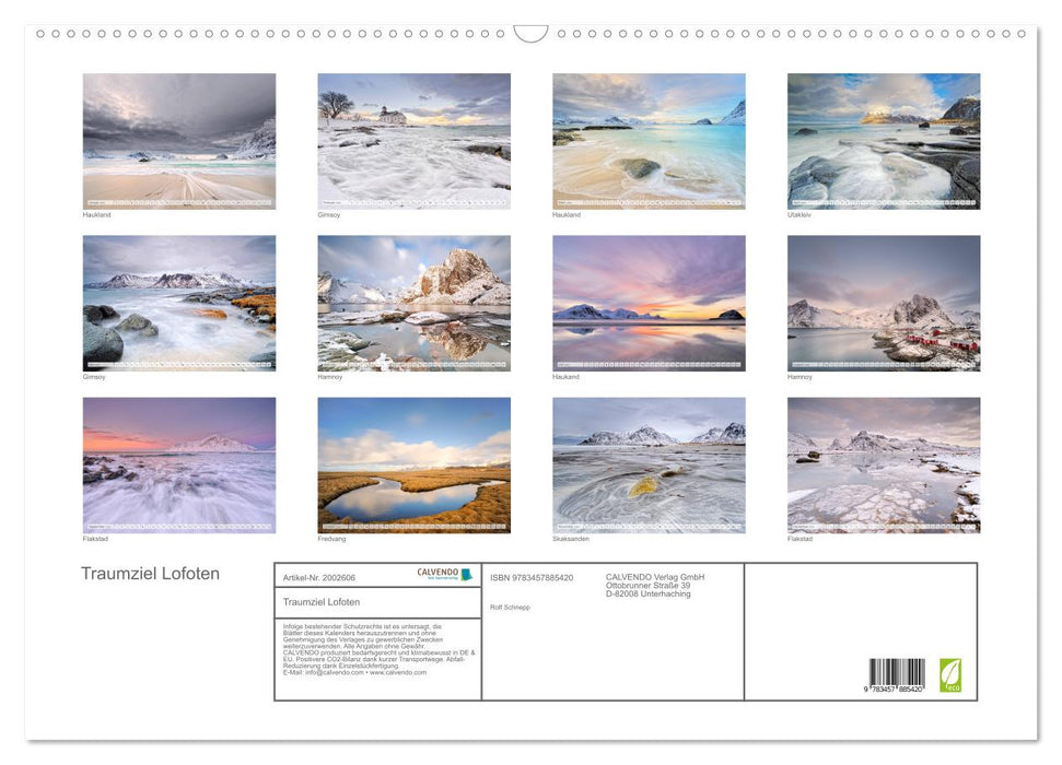 Traumziel Lofoten (CALVENDO Wandkalender 2026)
