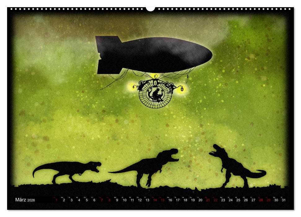 Luftschiffe über fremden Landschaften (CALVENDO Wandkalender 2026)