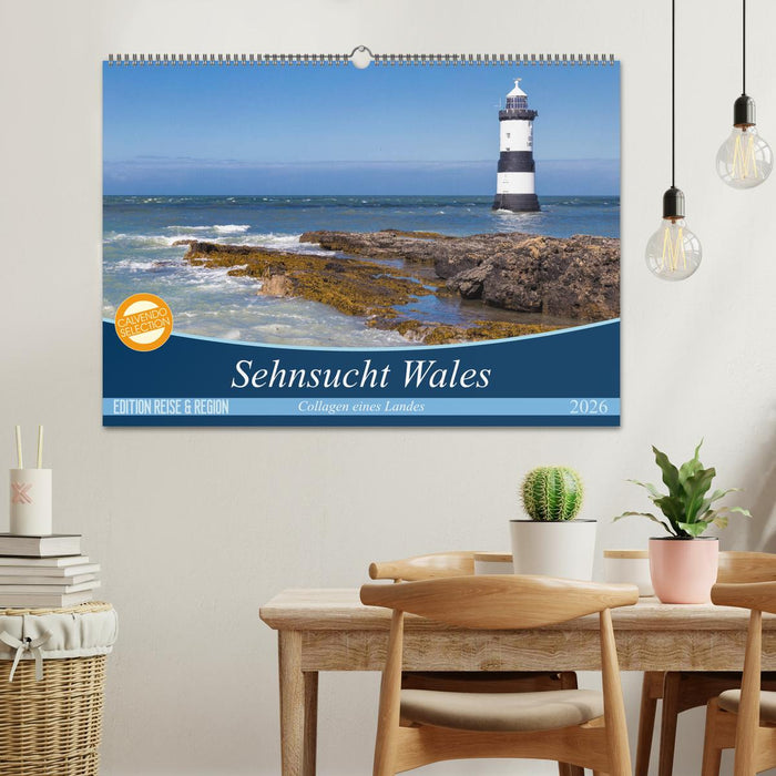 Sehnsucht Wales - Collagen eines Landes (CALVENDO Wandkalender 2026)