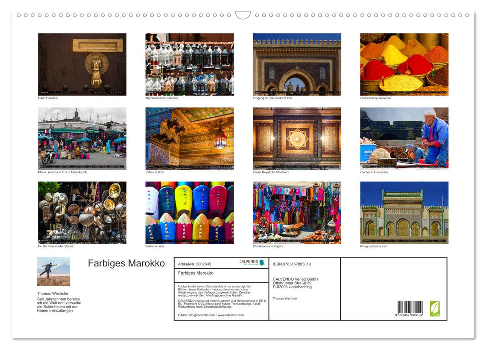 Farbiges Marokko (CALVENDO Wandkalender 2026)