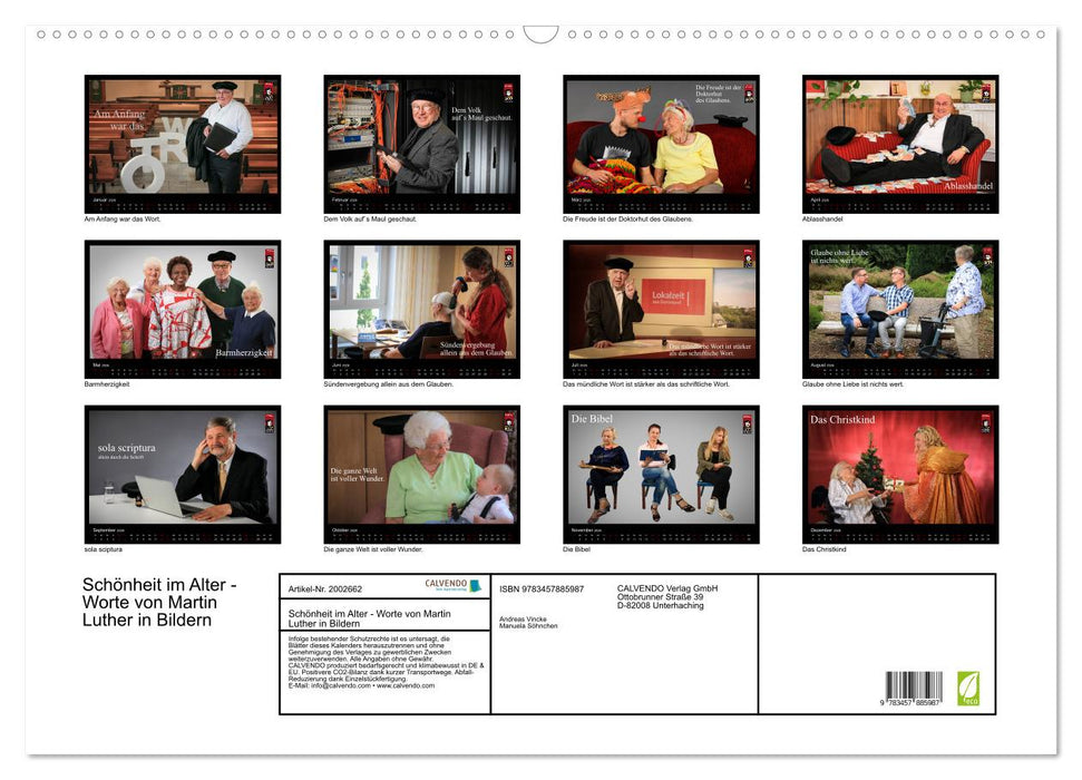 Schönheit im Alter - Worte von Martin Luther in Bildern (CALVENDO Wandkalender 2026)