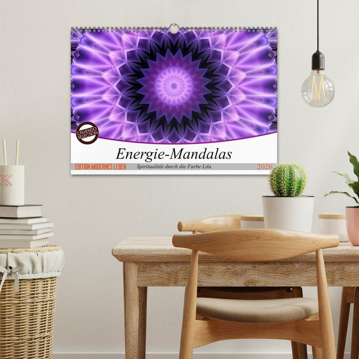 Energie - Mandalas, Spiritualität durch die Farbe Lila (CALVENDO Wandkalender 2026)