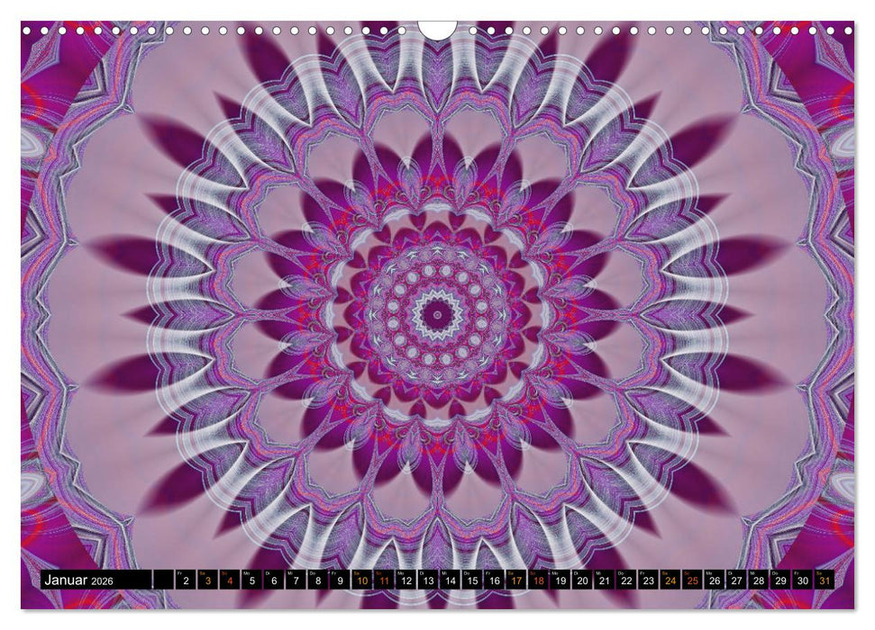 Energie - Mandalas, Spiritualität durch die Farbe Lila (CALVENDO Wandkalender 2026)