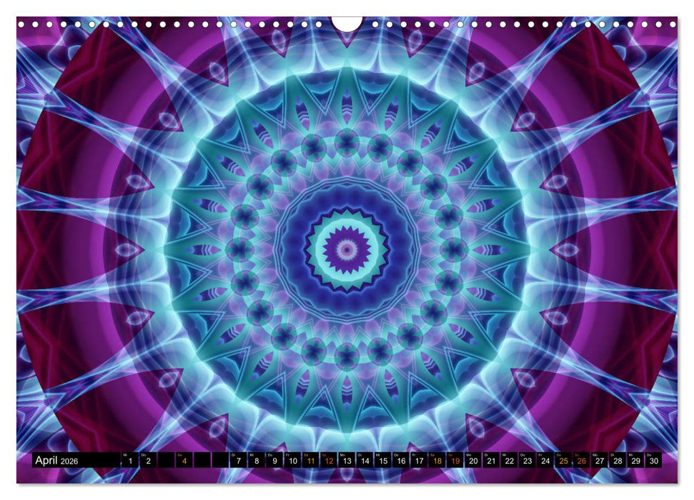 Energie - Mandalas, Spiritualität durch die Farbe Lila (CALVENDO Wandkalender 2026)