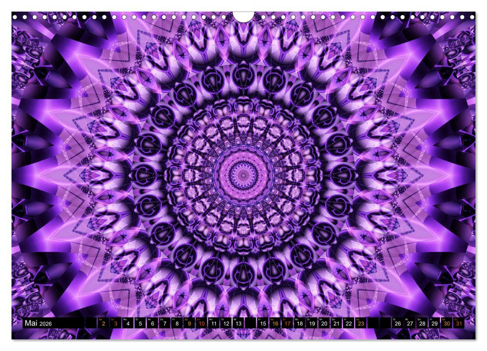 Energie - Mandalas, Spiritualität durch die Farbe Lila (CALVENDO Wandkalender 2026)