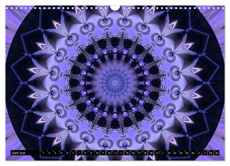 Energie - Mandalas, Spiritualität durch die Farbe Lila (CALVENDO Wandkalender 2026)