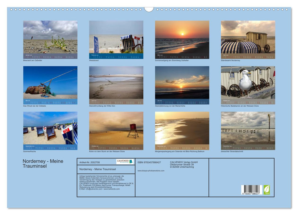 Norderney - Meine Trauminsel (CALVENDO Wandkalender 2026)