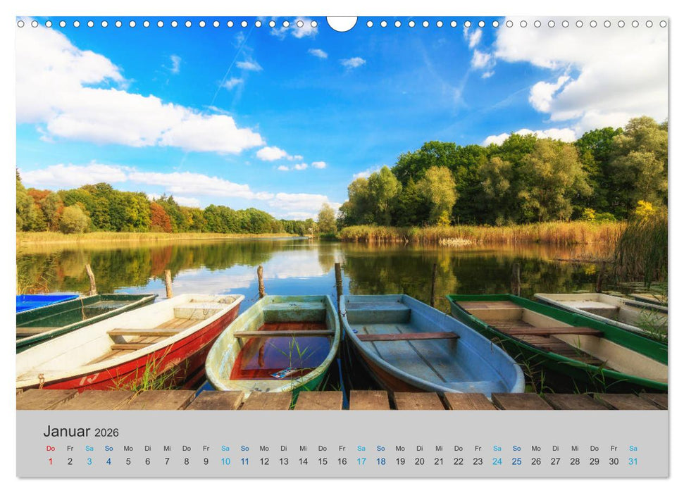 See- und Flußlandschaften in Brandenburg (CALVENDO Wandkalender 2026)