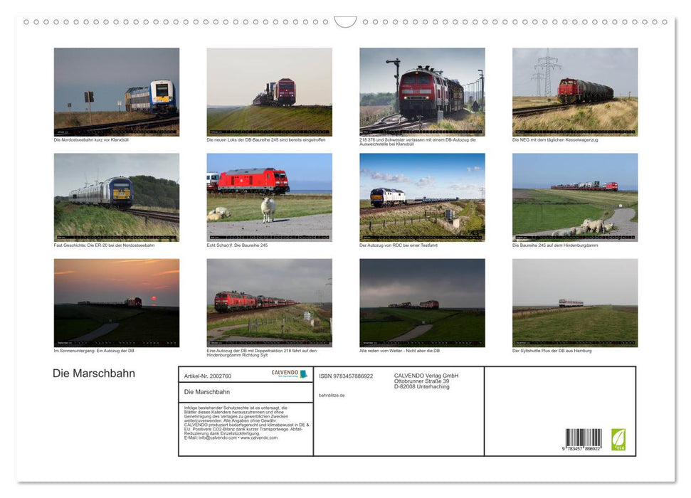 Die Marschbahn (CALVENDO Wandkalender 2026)