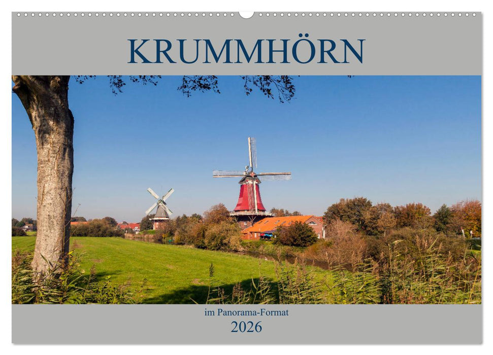 Krummhörn im Panorama-Format (CALVENDO Wandkalender 2026)