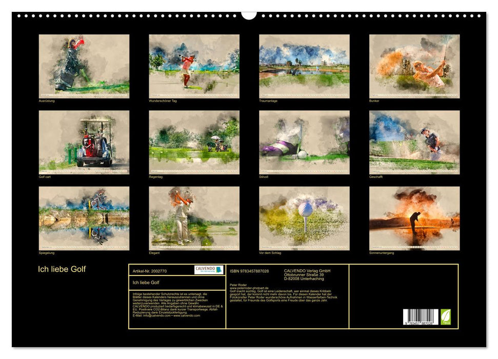 Ich liebe Golf (CALVENDO Wandkalender 2026)
