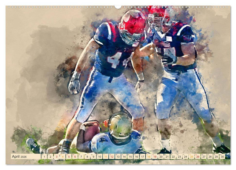 American Football - einfach cool (CALVENDO Premium Wandkalender 2026)