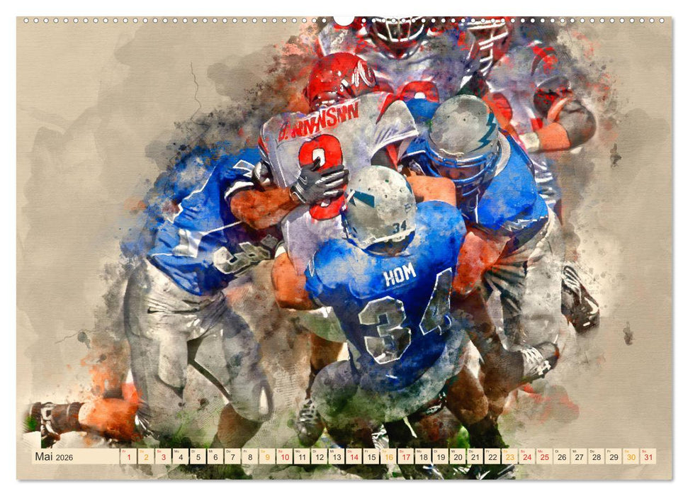 American Football - einfach cool (CALVENDO Premium Wandkalender 2026)