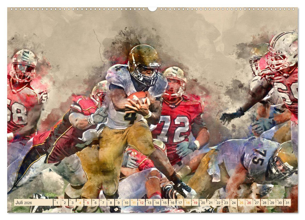 American Football - einfach cool (CALVENDO Premium Wandkalender 2026)