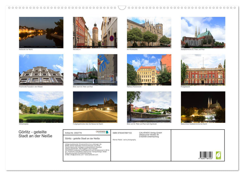 Görlitz - geteilte Stadt an der Neiße (CALVENDO Wandkalender 2026)