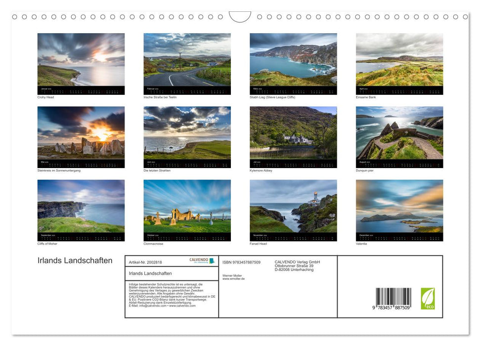 Irlands Landschaften (CALVENDO Wandkalender 2026)