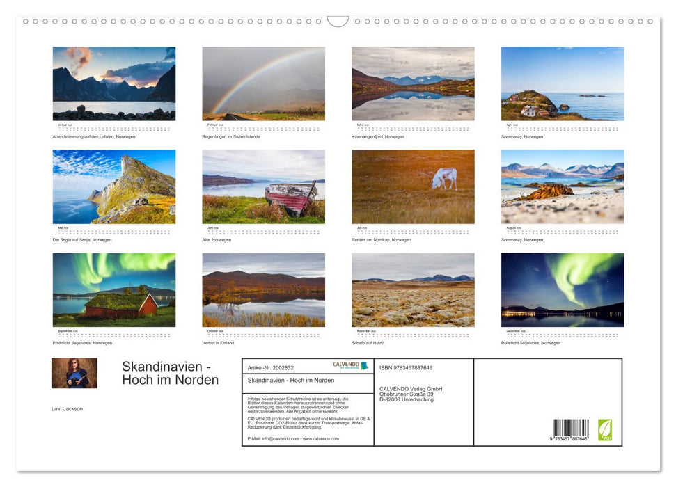 Skandinavien - Hoch im Norden (CALVENDO Wandkalender 2026)