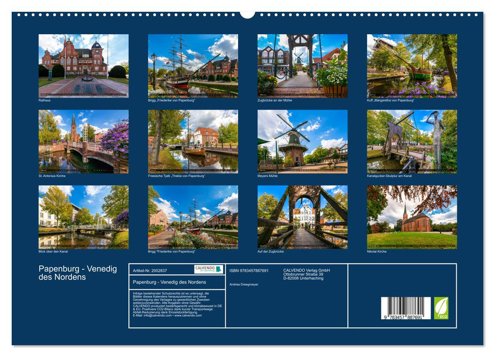 Papenburg - Venedig des Nordens (CALVENDO Premium Wandkalender 2026)