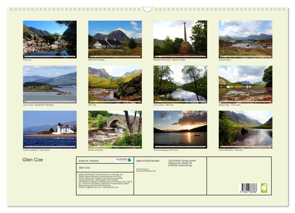 Glen Coe (CALVENDO Wandkalender 2026)