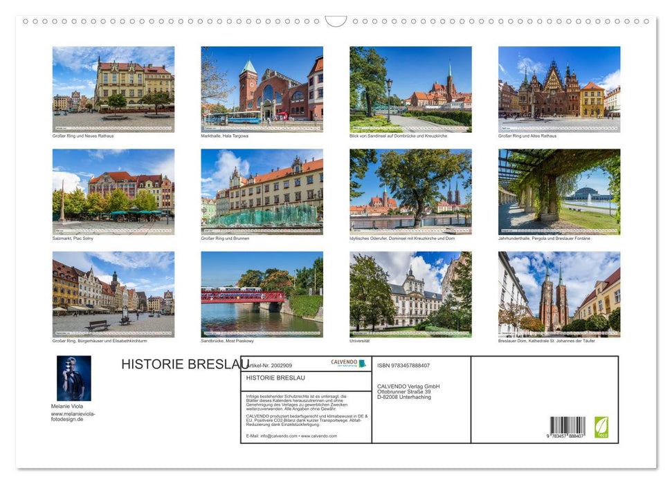HISTORIE BRESLAU (CALVENDO Wandkalender 2026)